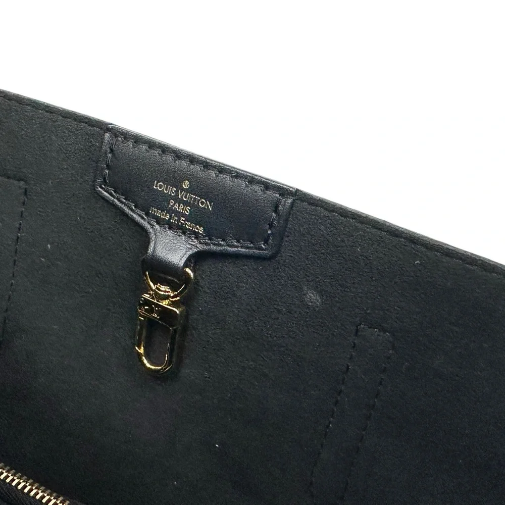 Louis Vuitton Damier Ebene Belmont NV MM Tote Bag N60294 LV + Pouch Brown Black - Picture 6 of 12